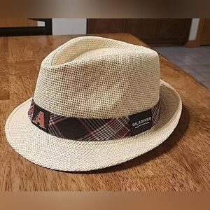 Arizona Diamondbacks Gila River Straw Hat Fedora MLB Baseball BBQ Golf Party
